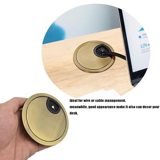 TuTuYa 4PCS Desk Grommet, Bronze Desk Grommet 2Inch Desk Cable Grommet Desk - Image 8