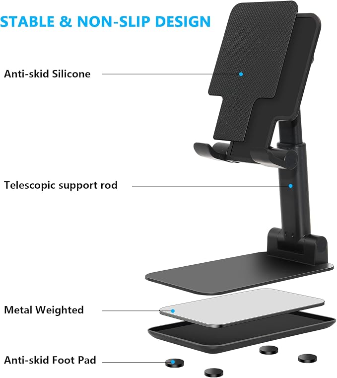 2 Pack Phone Stand for Desk, Angle & Height Adjustable Phone Holder | Fully - Image 7