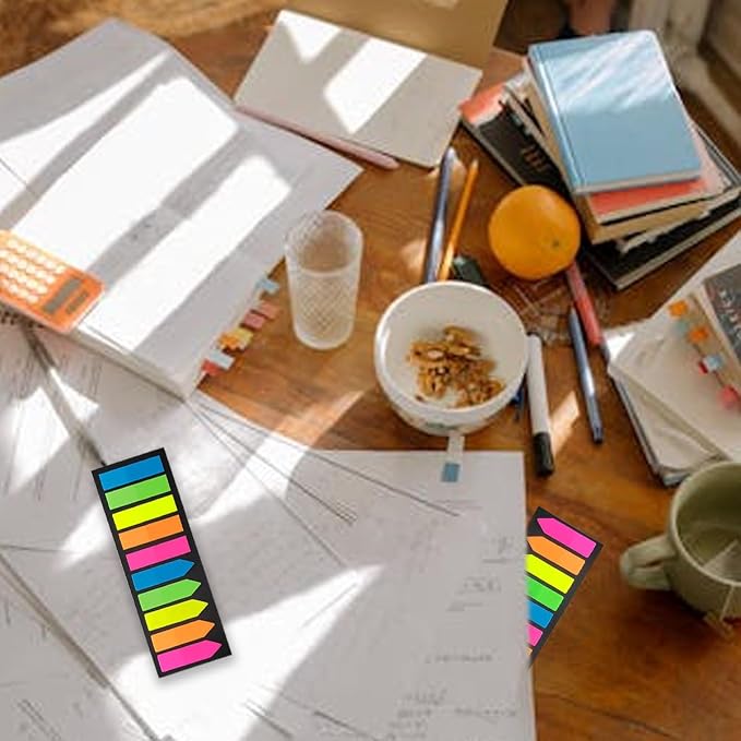 1200-Count Fluorescent Arrow Page Flags, Translucent Index Tabs - Image 6