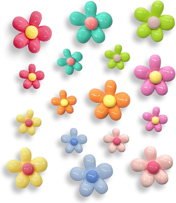 16 pcs - Cute Flower Magnet, Colorful Magnet, Suitable by KEYDUACU