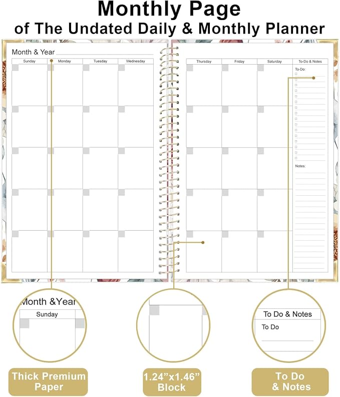 Undated Daily Planner 5.8"x8.5" - Image 3