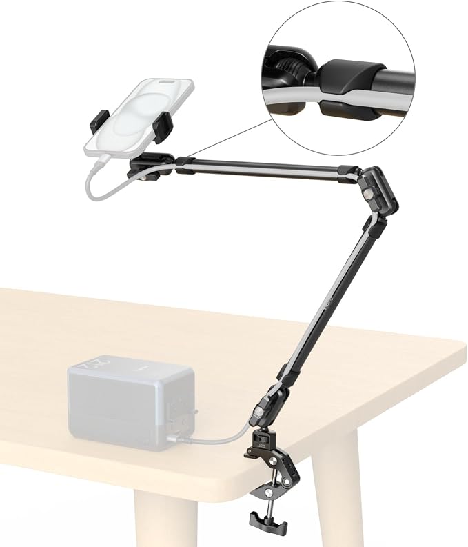 SmallRig 22.4" Magic Arm with Super Clamp, Overhead Phone Mount, Flexible Desk - Image 7