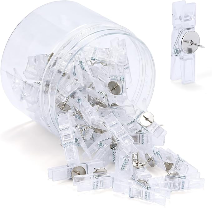 TLKKUE Push Pin Clips for Cork Board by TLKKUE