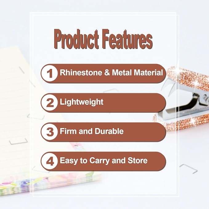 MultiBey Acrylic Staples Remover, Handmade Rhinestone Crystal Staple Removal - Image 3