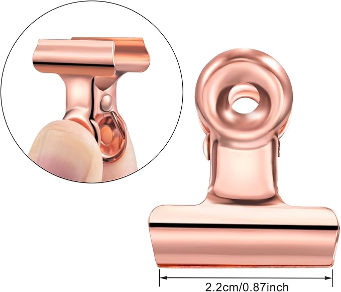 40 Pack Metal Clips 0.87 Inch Small Bull Binder Paper Clips - Image 2