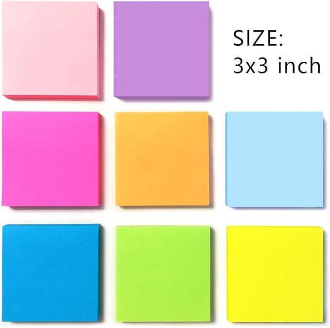 16 Pads Pop Up Sticky Notes 3x3 Refills Bright Colors Self-Stick Notes Pads - Image 2