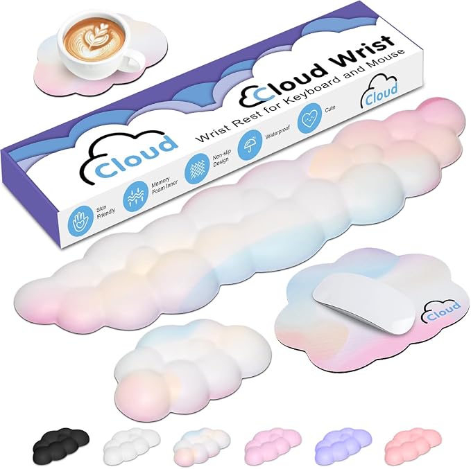 Cloud Wrist Rest Keyboard Palm Rest by YAMJUG
