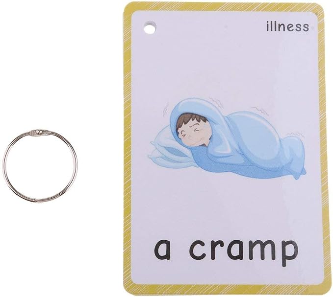SANTSUN 14 Illness & Disease Expression English Flash Cards, Study Cards - Image 2