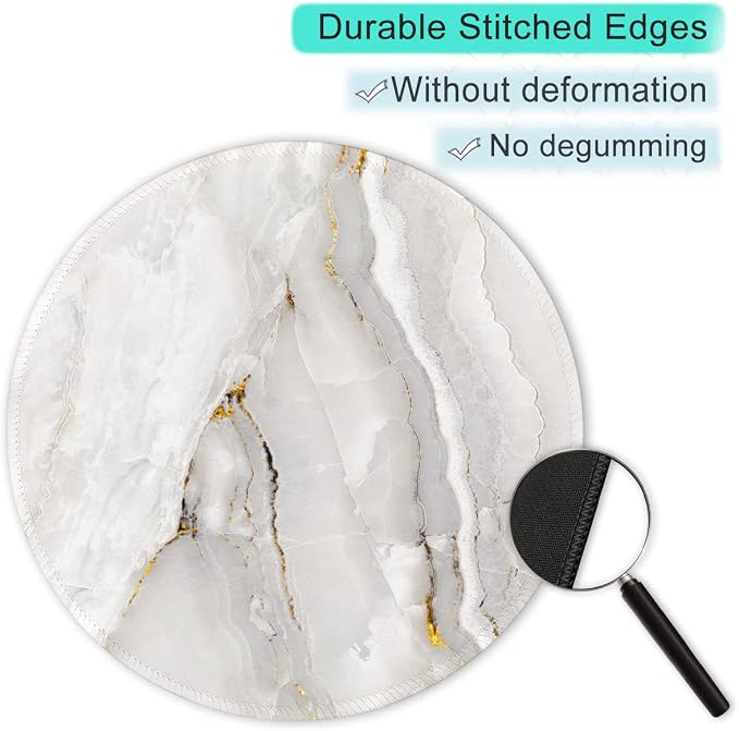 ITNRSIIET Round Mouse Pad with Stitched Edge Premium-Textured Waterproof - Image 5