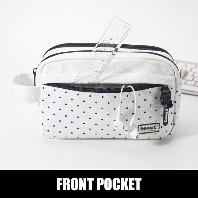 Sooez High Capacity Pencil Case, Durable Pencil Bag Pouch Organizer, Pen Case - Image 2
