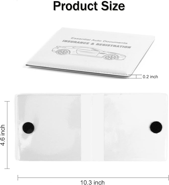 UYYE Car Registration & Insurance Card Holder, Waterproof, 4-Compartment - Image 2