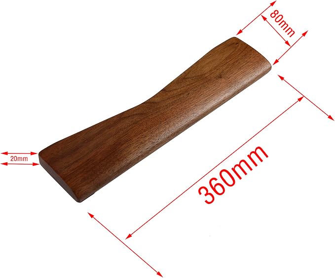 Ergonomic Wooden Wrist Rest Solid Wood Walnut - Image 2