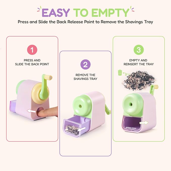 M&G Manual Pencil Sharpener, Hand Crank Pencil Sharpener - Image 4
