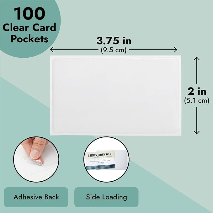 Juvale Business Card Holder Sleeves - Image 5