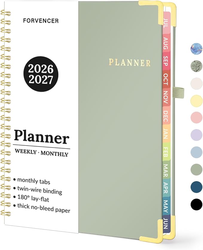 Forvencer Academic Planner 2026-2027, July 2026-June 2027 Weekly & Monthly by Forvencer