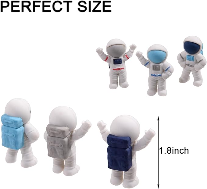 18Pcs Cute Outer Space Themed Erasers for Kids Bulk, Kawaii Fun Spaceman Desk Pet Pencil Erasers for School Classroom Supplies Prize Gifts Party Favors-DeskLoop Office