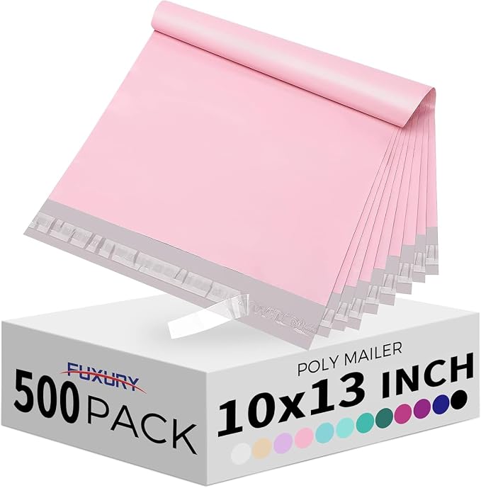 Fuxury 10x13" Poly Mailers 500 Pack Bulk, Shipping Bags by Fuxury