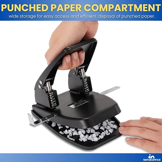 1InTheOffice 2 Hole Punch, Paper Puncher, Low Force Required, Jam Resistant - Image 7