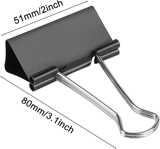 36 Pack Extra Large Binder Clips 2 inch Big Paper Clips - Image 2