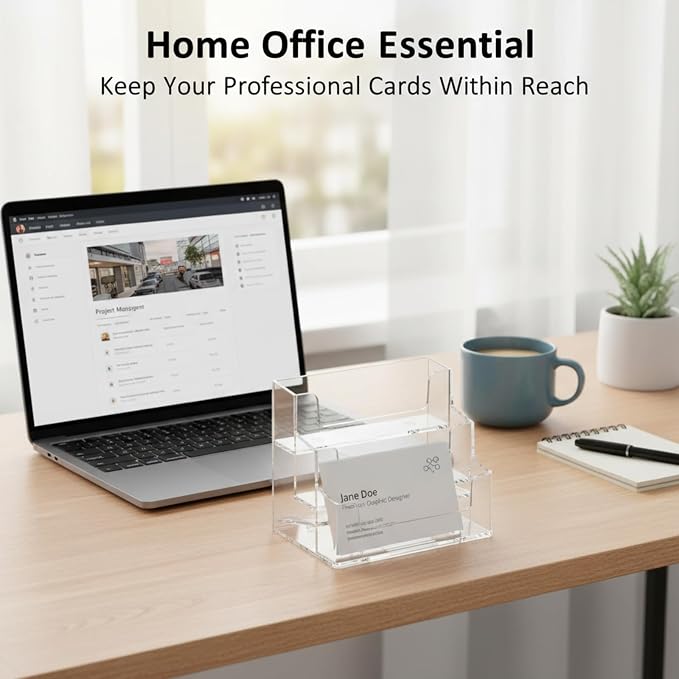 TecUnite 2 Pieces Business Card Holder - Image 4