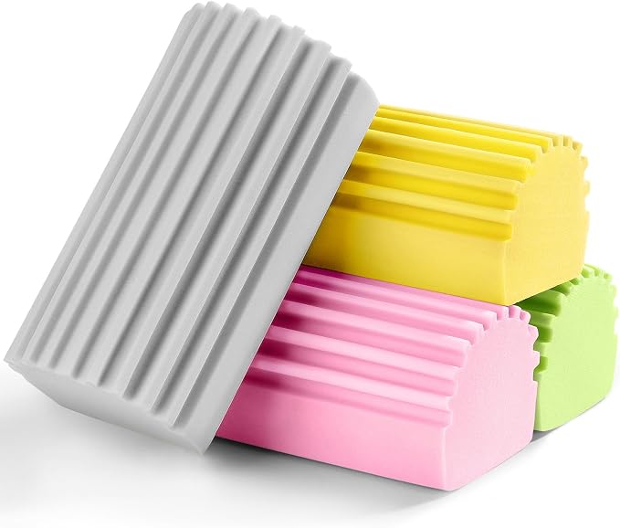 Jeymei 4-Pack Damp Clean Duster Sponge, Damp Dusting Sponge, Duster Baseboard - Image 7
