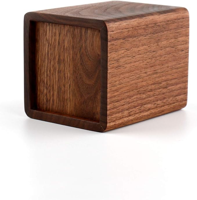 Walnut Pencil Holder Wood Pen Holder For Desk Pen Cup Organizer Ofiice Pencil Stand Simple(Black walnut)-DeskLoop Office
