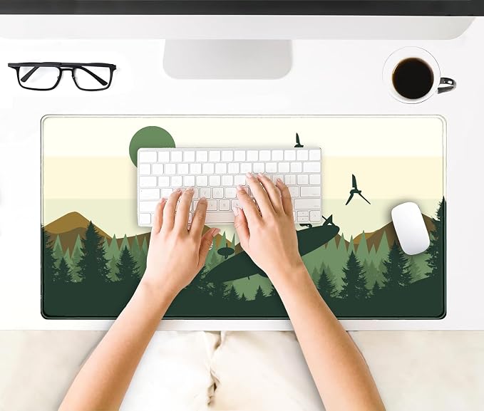 Spaceship XXL Large Gaming Mouse Pad Desk Mat Pad Non-Slip Rubber Base Desk Matt - Image 3