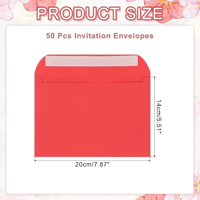 PATIKIL 7.5x5.5 Inch Invitation Envelopes - Image 2