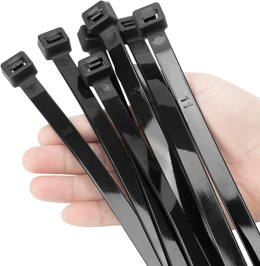 XINGO 12 inch Black Zip Ties Heavy Duty 100 PCS, 200 LBS Ultra Strong Plastic by XINGO
