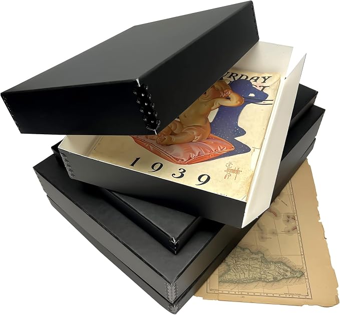 Lineco 11x14 Black Museum Archival Storage Box, Drop Front Design, 11 1/2 x 15 - Image 5