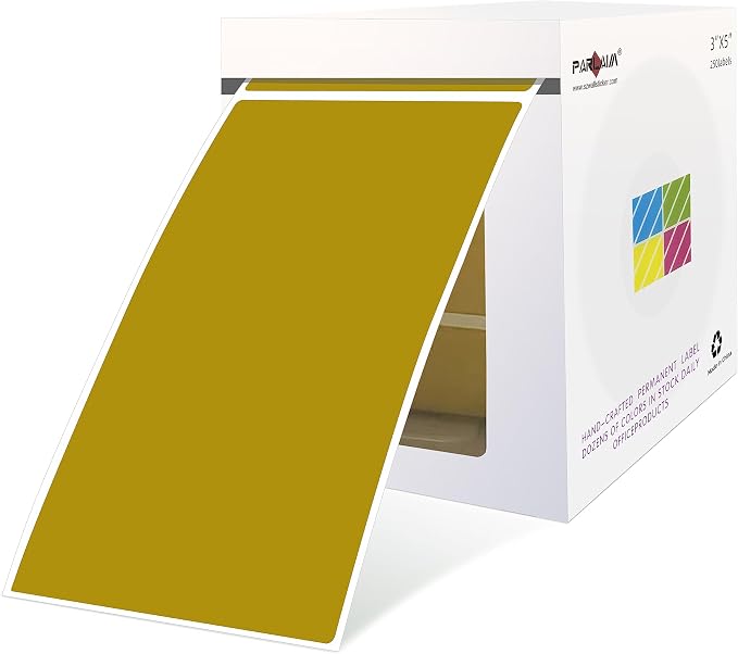 PARLAIM 3 X 5 inch Rectangle Inventory Labels Color Coding Stickers by PARLAIM