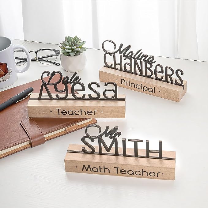BYFDIY Custom Name Plate For Desk Wooden Office Name Plates For Desks - Image 3
