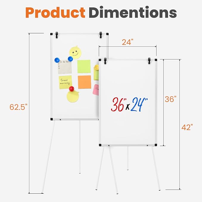 OLIXIS 36" x 24" Magnetic White Board - Image 2