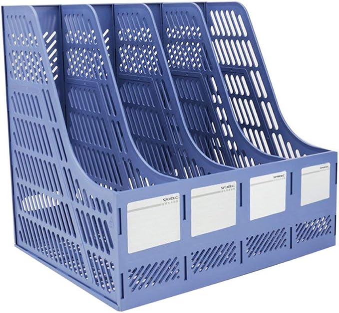 SAYEEC Sturdy Magazine Organizer Folder Desktop 4 Compartment File Holders by SAYEEC