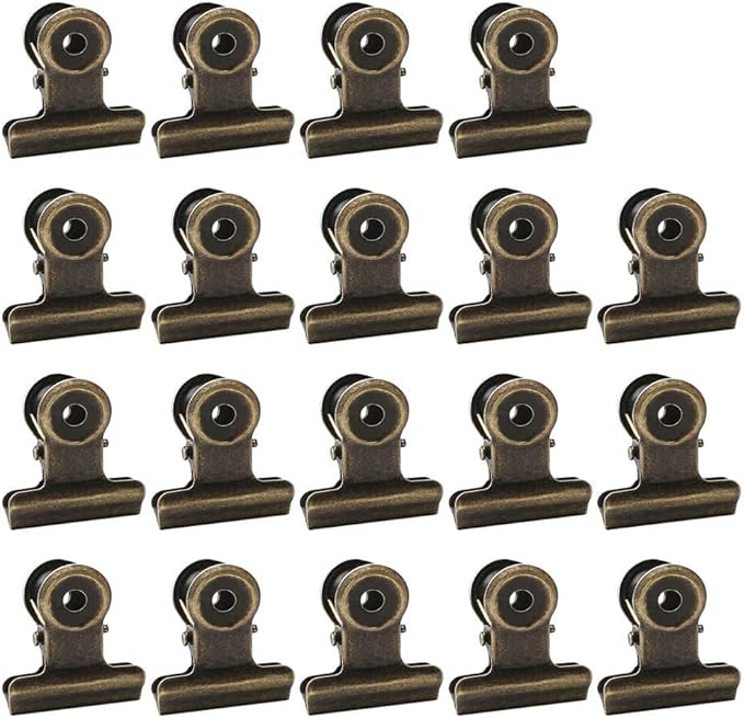100 Pack Metal Hinge Clips, Small Metal Clip Money Binder Paper Clips by SUMAJU