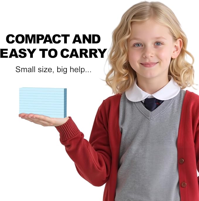 600 Count Colored Index Cards 3x5 in Ruled Flash Cards - Image 3