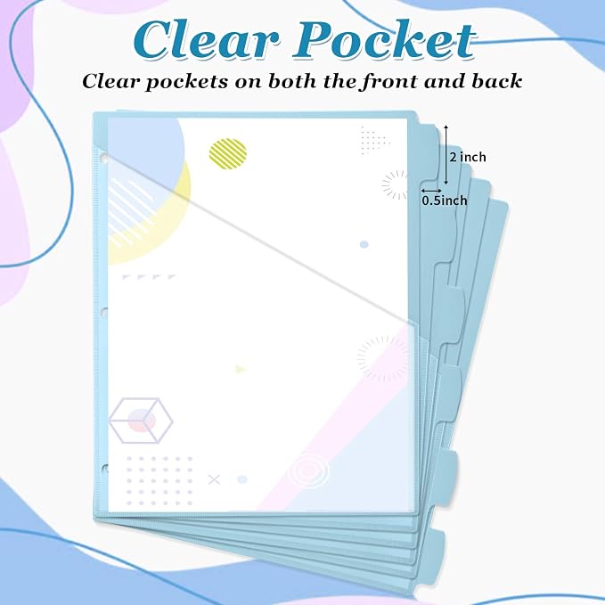 Epakh 12 Pcs Binder Dividers for 3 Rings Binders Index Dividers - Image 3