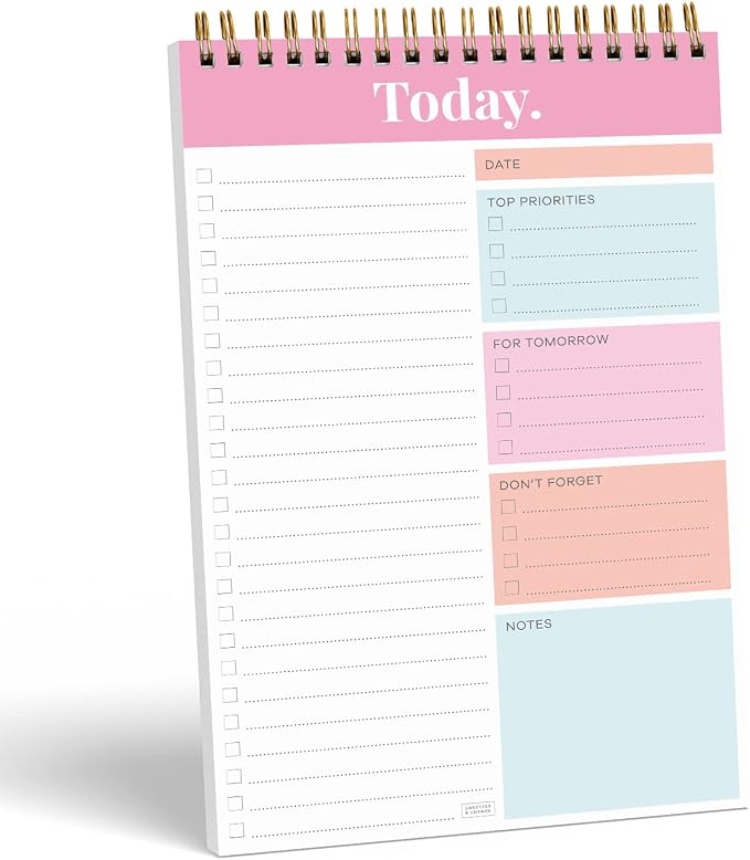 Sweetzer & Orange Daily & Weekly To Do List Notepad – Undated Work Planner & by SweetzerOrange