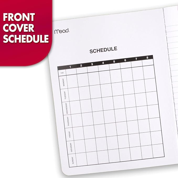 Mead Composition Notebook, Wide Ruled Paper, 7.5" x 9.75", 100 Sheets - Image 4