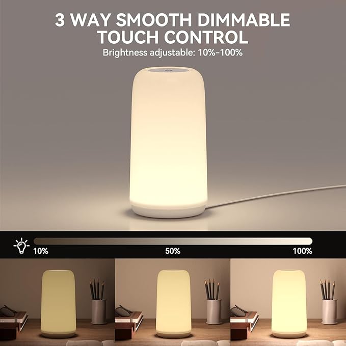 Touch Bedside Table LED Lamp, Birthday Gifts - Image 4