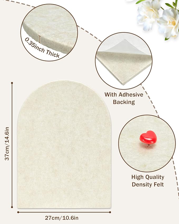 Arched Felt Bulletin Board, Cork Board Alternative - Image 2