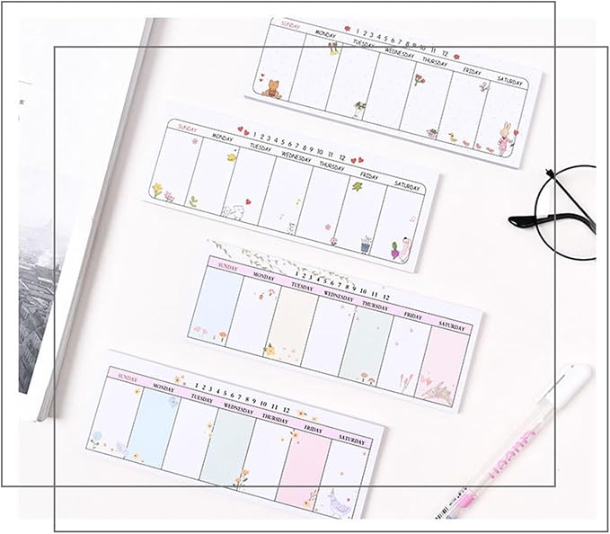 Weekly Organizer Long Strip Planner Notebook Pads Random Patterns - Image 6