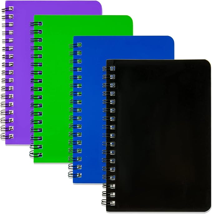 YiHenTiezz 8pack Black Small Spiral Notebook 4.2"x 6.1" Pocket Notepad | small - Image 3