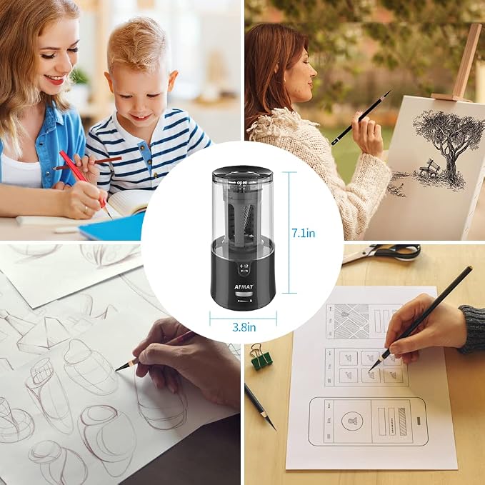 AFMAT Electric Long Point Pencil Sharpener - Image 7