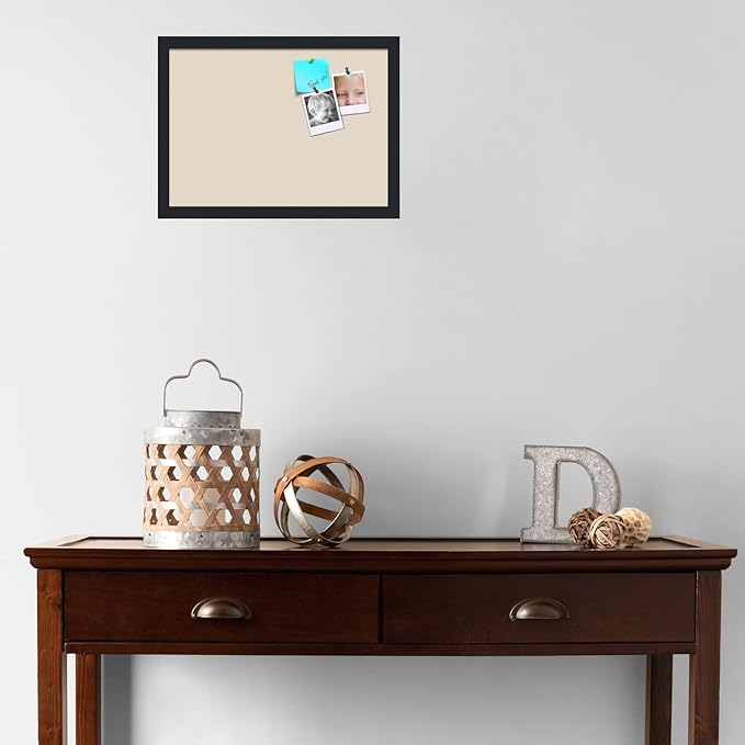 PinPix 18x13 Inch Cork Bulletin Board. This Decorative Framed Pin Board Comes with Desert Pastel Design and a Satin Black Frame. Ideal for Home Office Decor or Message Board (PinPix-1815)-DeskLoop Office