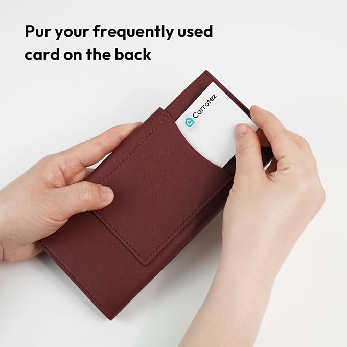 carrotez All-in-One Long Bifold 2-Tier PU Leather Wallet - Image 2