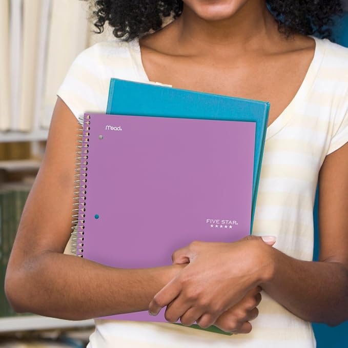 Five Star Spiral Notebook + Study App, 5 Subject, College Ruled Paper, 8-1/2" x - Image 5