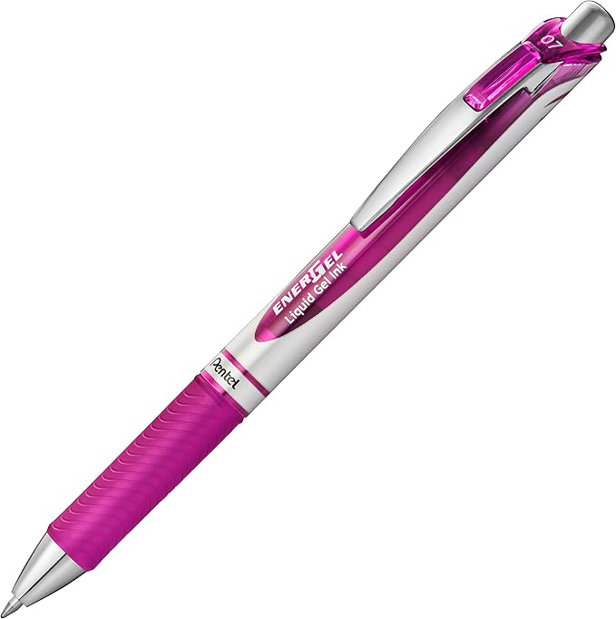 Pentel EnerGel RTX Retractable Liquid Gel Ink Pen, Medium line, Magenta Ink - Image 5