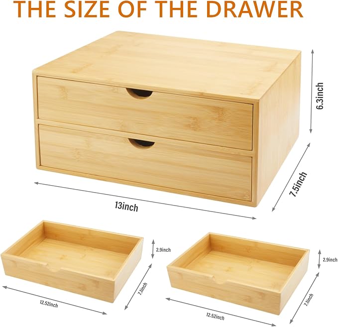 Charmewooden Bamboo Desk Organizer - Image 3