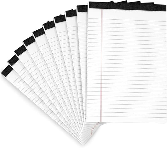 10 Pack Legal Pads Writing Pad 5x8 Inch Lined Writing Note Pads Grocery List by Aidunmis